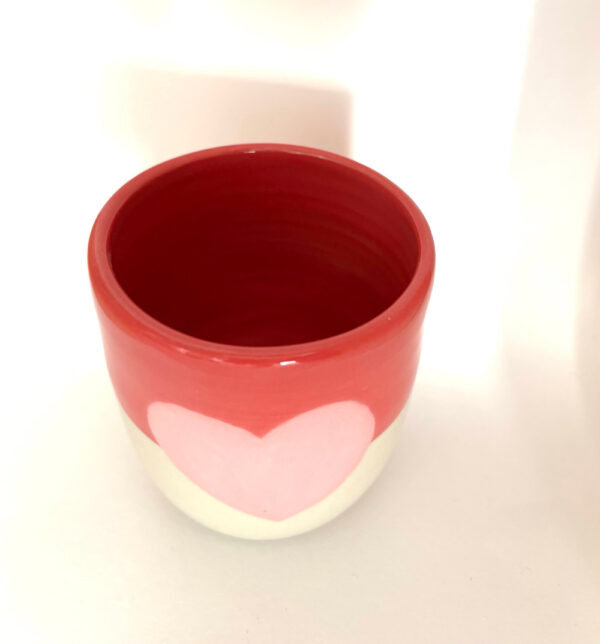 La Pause Argile : tasse Coeur framboise