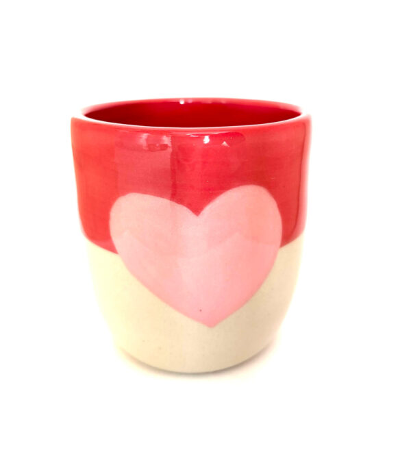 La Pause Argile : tasse Coeur framboise