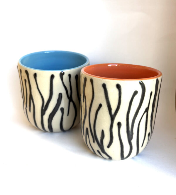 La Pause Argile : tasses Zèbre